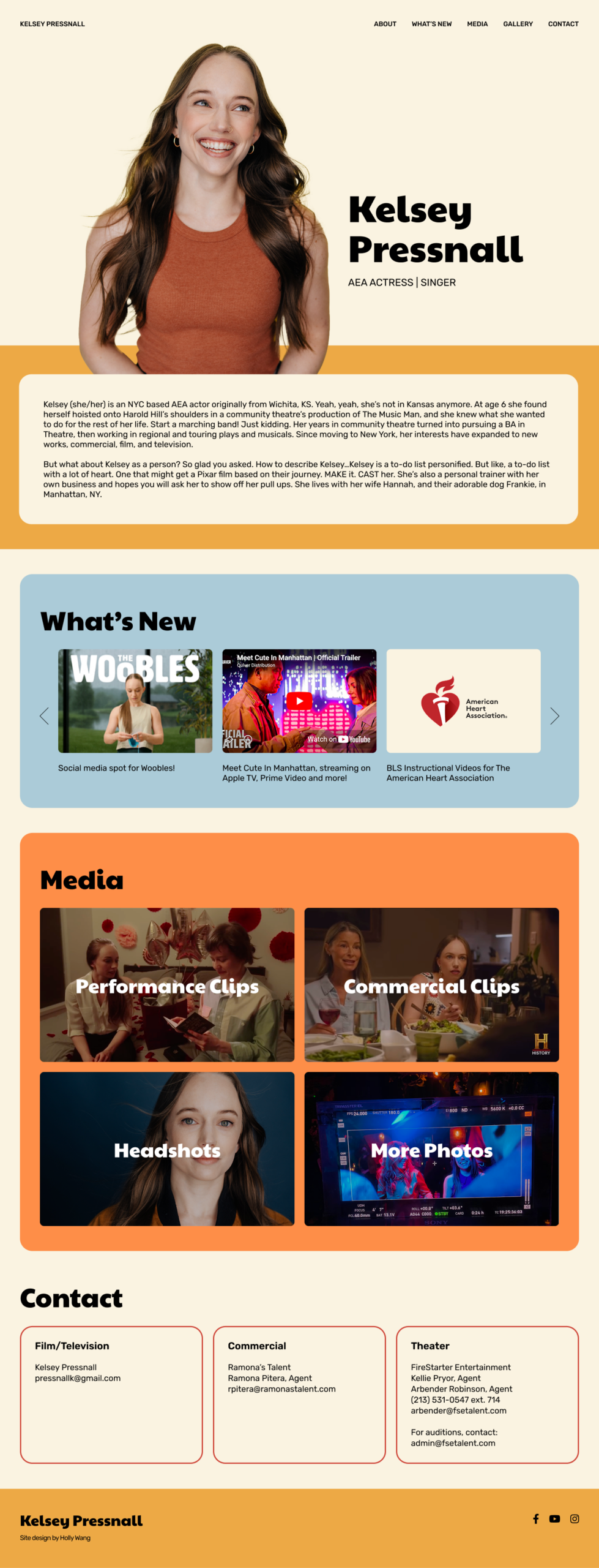 Kelsey Pressnall Actor Homepage